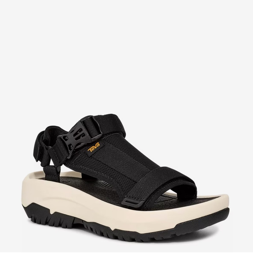 Teva Women's Black and Cream Sandals